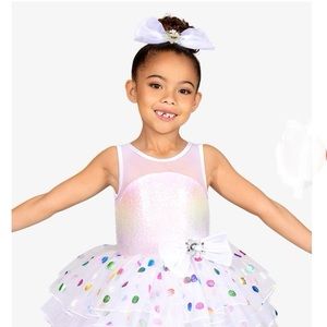 Girls Multi Colored Dance Performance Tutu